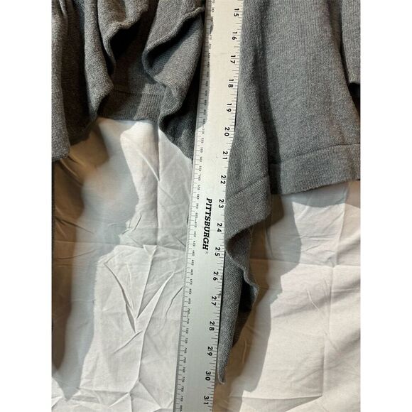 Soft Surroundings Ruffle Cardigan M Open Front Cozy Waterfall Knit Feminine Chic - Picture 7 of 10